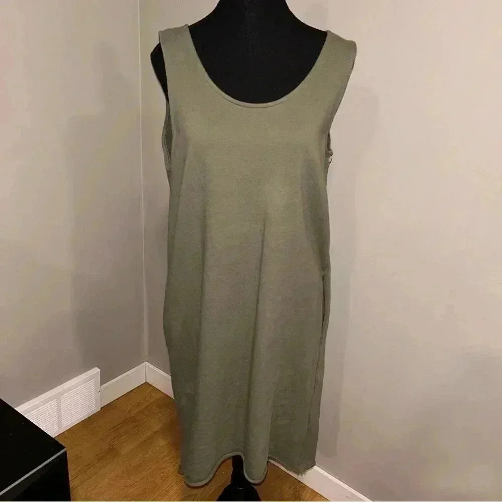 Jackson Rowe Olive Green Sleeveless Tank Dress